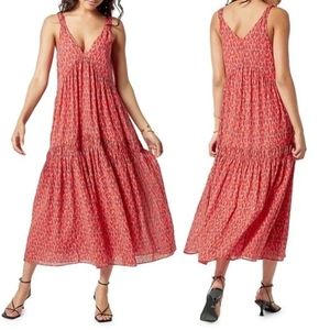 Joie Bondi Animal Print Midi Dress in Tea Rose